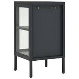 vidaXL Sideboard 38x35x70 cm steel and glass black