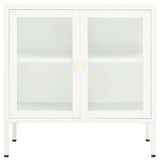 vidaXL Dressoir 70x35x70 cm staal en glas zwart