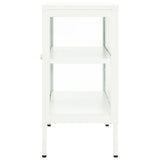 vidaXL Dressoir 70x35x70 cm staal en glas zwart