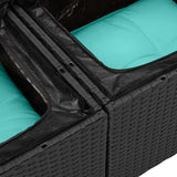 vidaXL Bankstel 4 st poly rattan