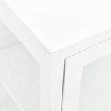 vidaXL Dressoir 105x35x70 cm staal en glas zwart