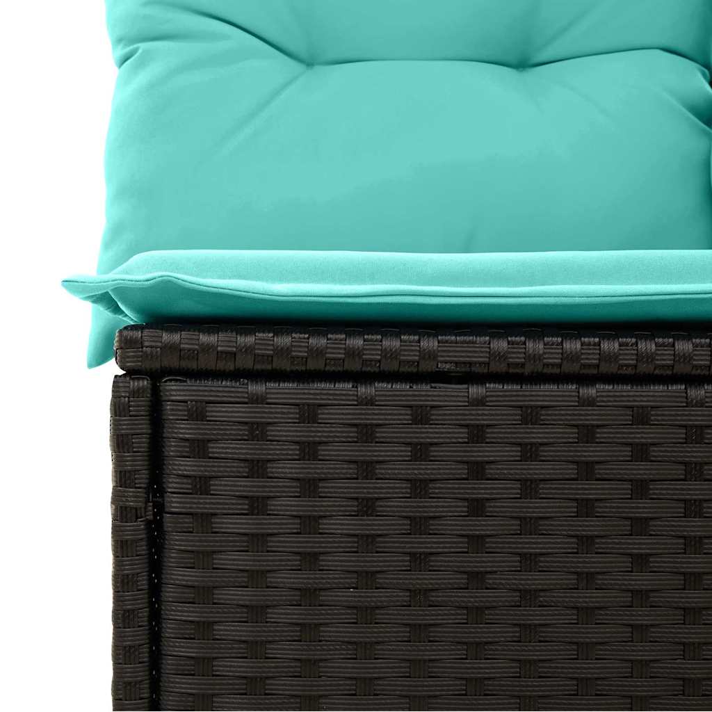 vidaXL Bankstel 4 st poly rattan