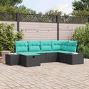 vidaXL Bankstel 4 st poly rattan