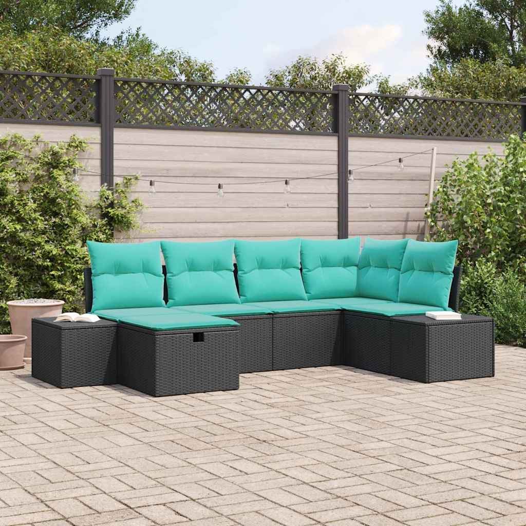 vidaXL Bankstel 4 st poly rattan
