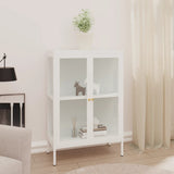 vidaXL Sideboard 75x35x105 cm Steel and Glass Black