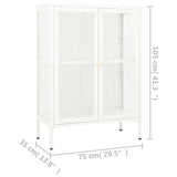 vidaXL Sideboard 75x35x105 cm Steel and Glass Black