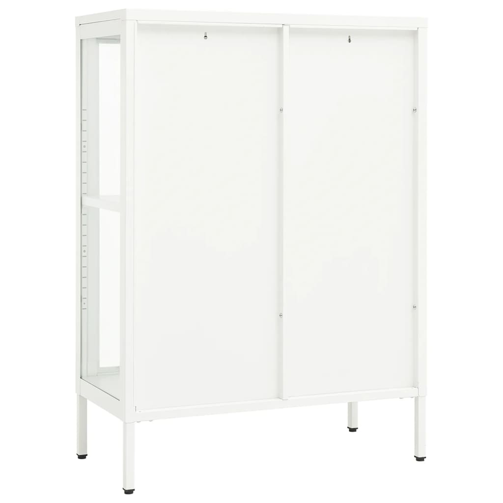 vidaXL Sideboard 75x35x105 cm Steel and Glass Black