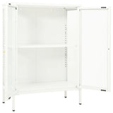 vidaXL Sideboard 75x35x105 cm Steel and Glass Black