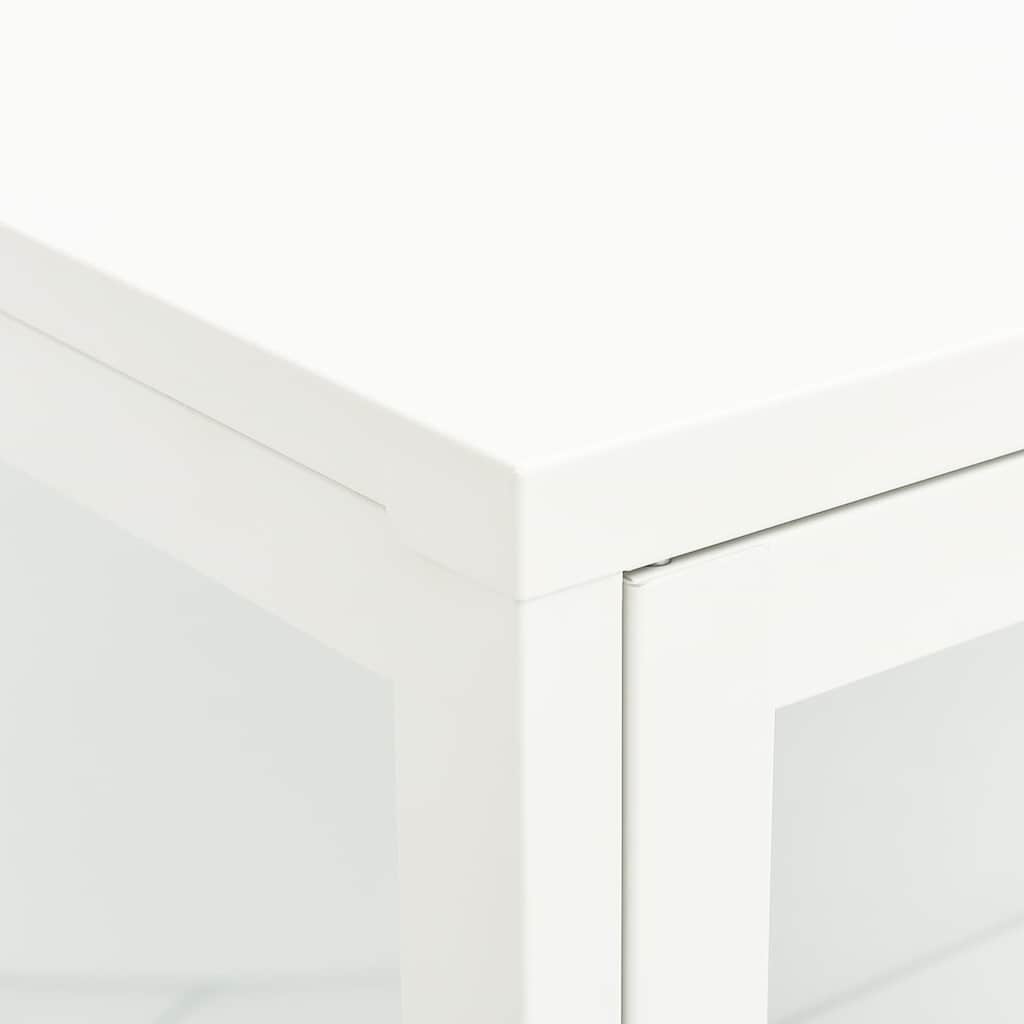vidaXL Sideboard 75x35x105 cm Steel and Glass Black