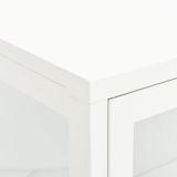 vidaXL Sideboard 75x35x105 cm Steel and Glass Black