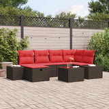 vidaXL Bankstel 4 st poly rattan