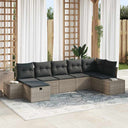 vidaXL Sofa Set with Cushions 8 pcs Poly Rattan