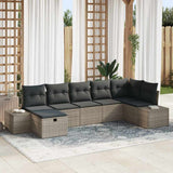 vidaXL Sofa Set with Cushions 8 pcs Poly Rattan
