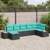 vidaXL Sofa set 4 pcs poly rattan