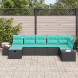 vidaXL Sofa set 4 pcs poly rattan