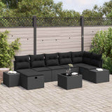 vidaXL Sofa Set with Cushions 8 pcs Poly Rattan