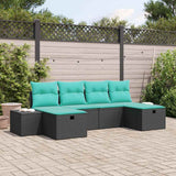 vidaXL Tuinbank Set 6 st Bruin poly rattan