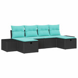 vidaXL Tuinbank Set 6 st Bruin poly rattan