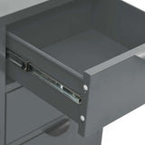 vidaXL Dressoir 75x35x70 cm staal en gehard glas zwart