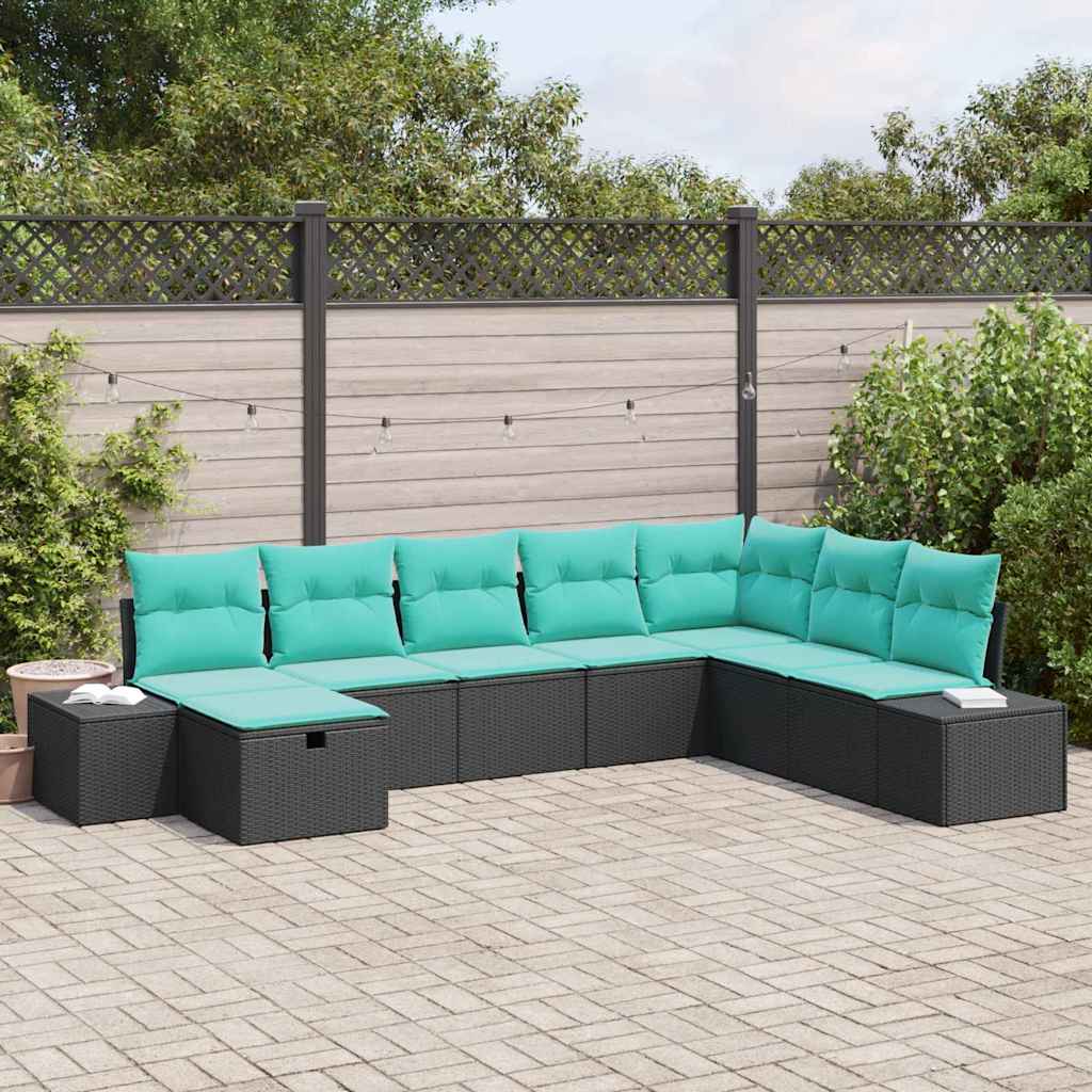 vidaXL Tuinbank Set 8 st Bruin poly rattan