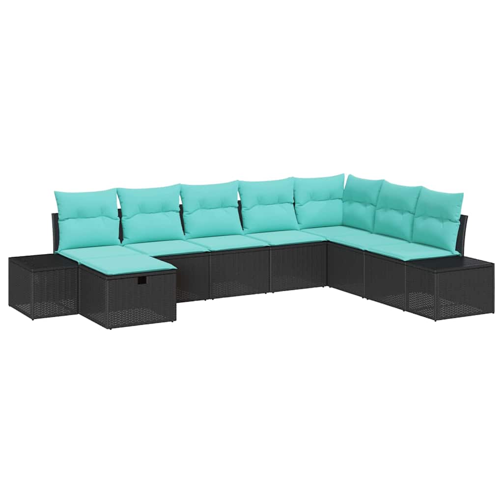 vidaXL Tuinbank Set 8 st Bruin poly rattan