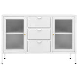 vidaXL Sideboard 105x35x70 cm steel and tempered glass black