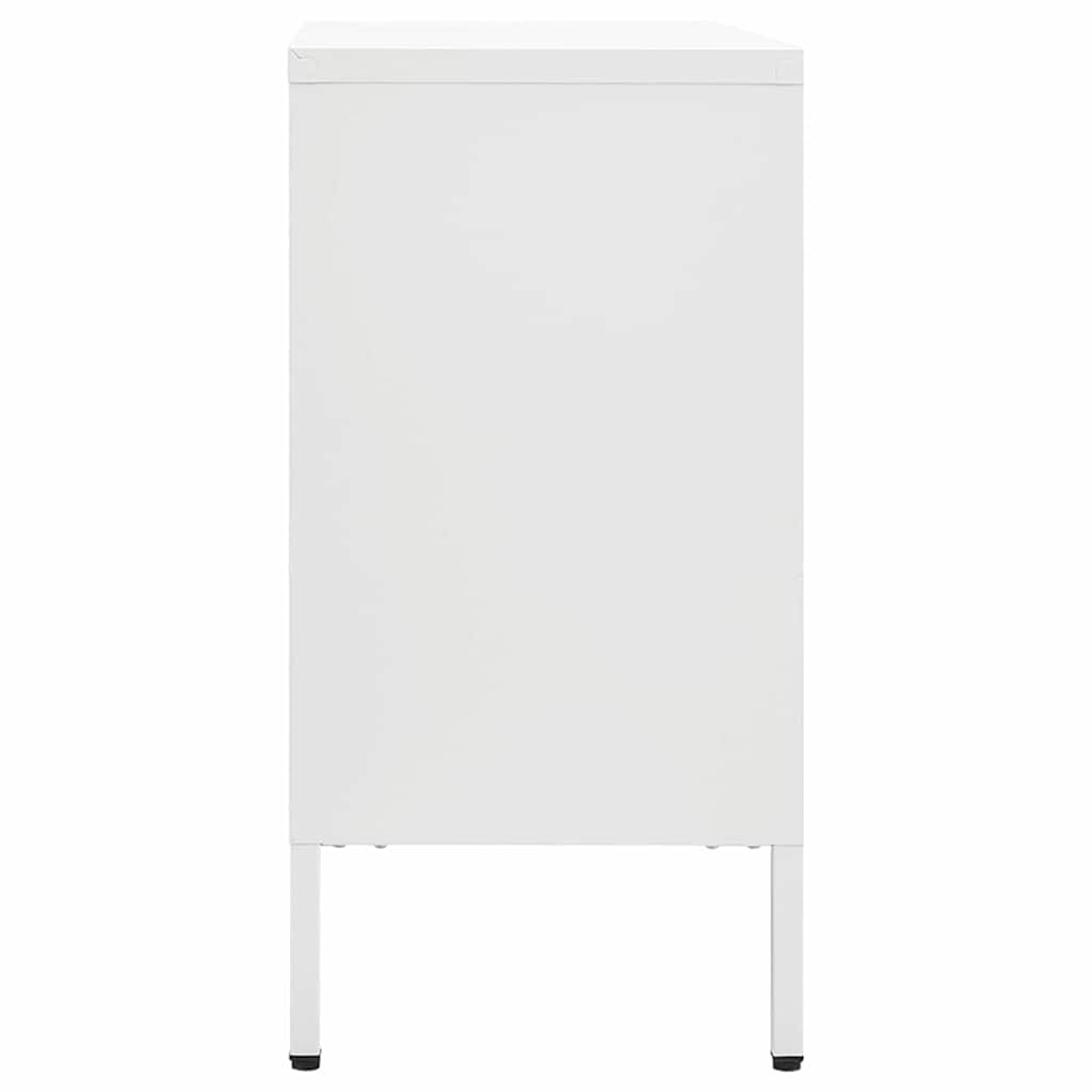 vidaXL Sideboard 105x35x70 cm steel and tempered glass black