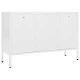 vidaXL Sideboard 105x35x70 cm steel and tempered glass black