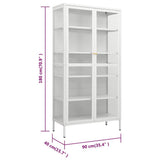 vidaXL Vitrinekast 90x40x180 cm staal en gehard glas zwart