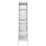 vidaXL Vitrinekast 90x40x180 cm staal en gehard glas zwart