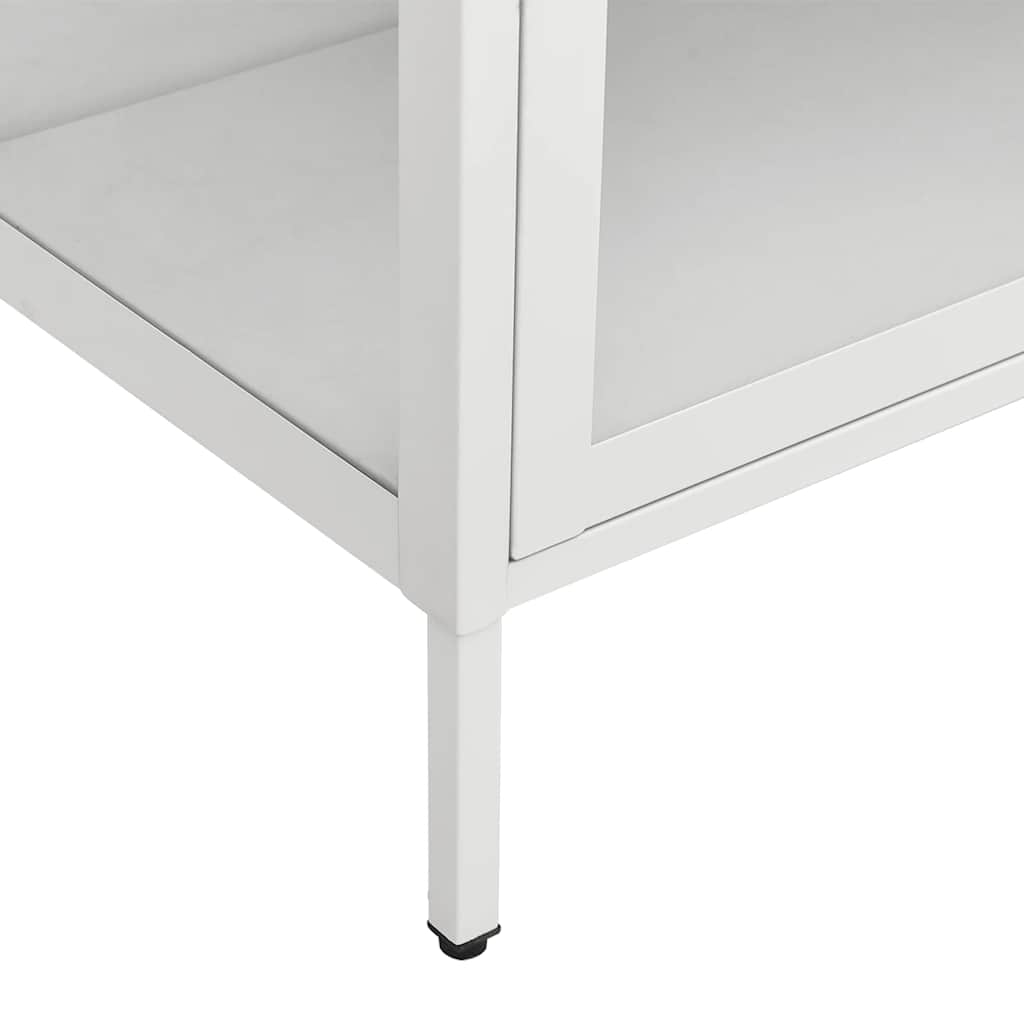 vidaXL Vitrinekast 90x40x180 cm staal en gehard glas zwart