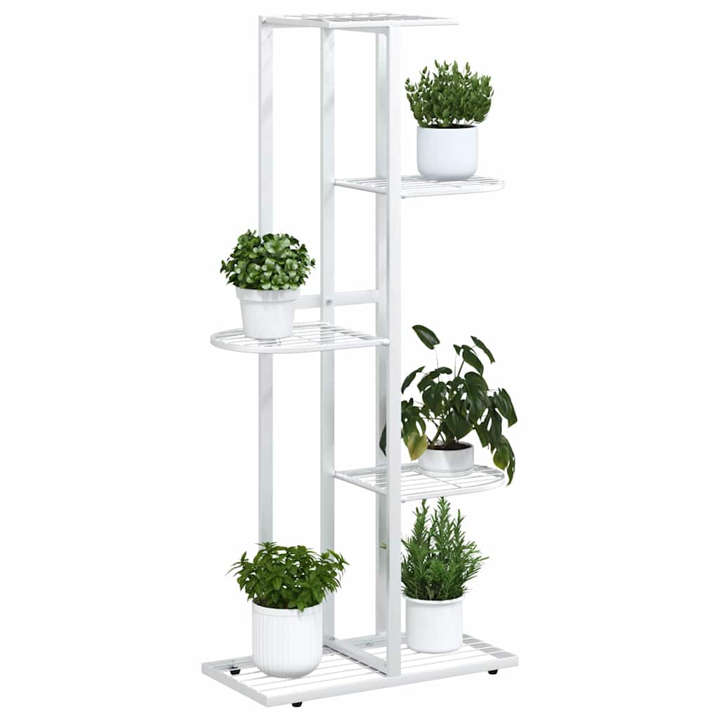 vidaXL Bloemenstandaard met 4 lagen 43x22x76 cm metaal zwart