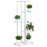 vidaXL Bloemenstandaard met 4 lagen 43x22x76 cm metaal zwart