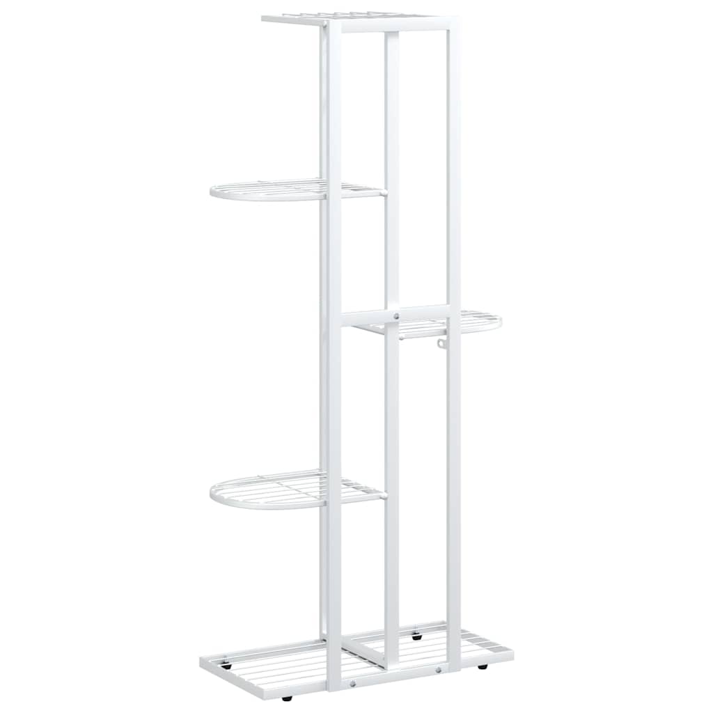 vidaXL Bloemenstandaard met 4 lagen 43x22x76 cm metaal zwart