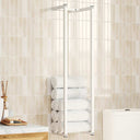 vidaXL Handdoekenrek 25x20x95 cm ijzer zwart