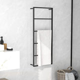 vidaXL Towel Rack 45x10x115 cm Steel Black