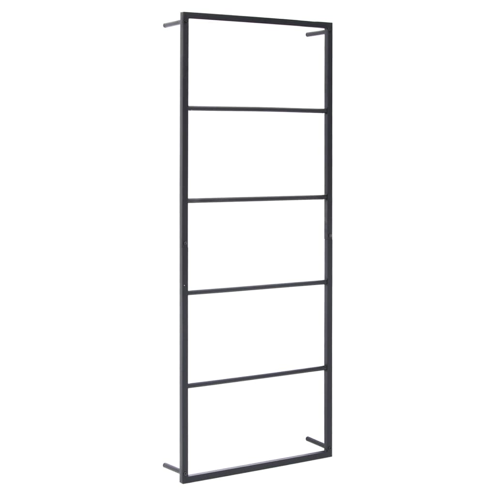 vidaXL Towel Rack 45x10x115 cm Steel Black