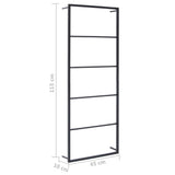 vidaXL Towel Rack 45x10x115 cm Steel Black