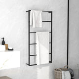 vidaXL Towel Rack 45x10x115 cm Steel Black