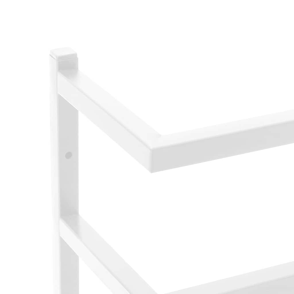 vidaXL Handdoekenrek 24x12x48 cm staal zwart