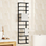 vidaXL Handdoekenrek 24x12x48 cm staal zwart