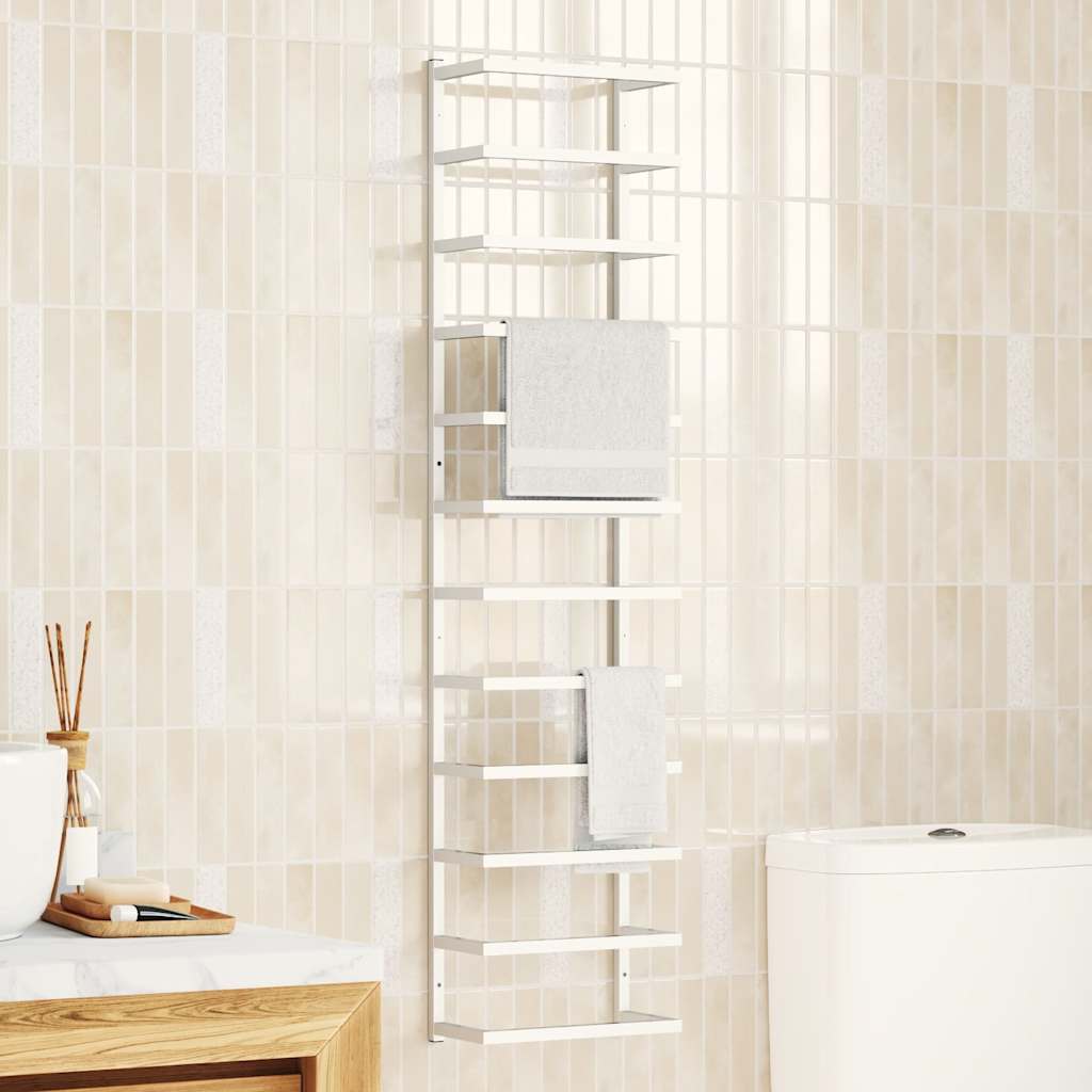 vidaXL Handdoekenrek 24x12x48 cm staal zwart