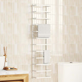 vidaXL Handdoekenrek 24x12x48 cm staal zwart
