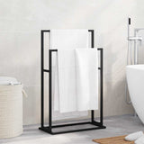 vidaXL Handdoekenrek vrijstaand 48x24x78,5 cm ijzer zwart