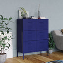 vidaXL Ladekast 80x35x101,5 cm staal olijfgroen