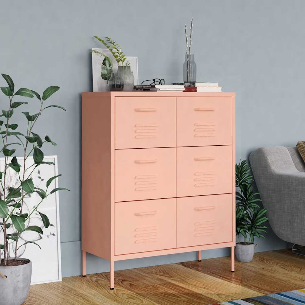 vidaXL Ladekast 80x35x101,5 cm staal olijfgroen