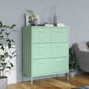 vidaXL Ladekast 80x35x101,5 cm staal olijfgroen