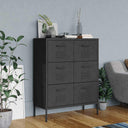 vidaXL Ladekast 80x35x101,5 cm staal olijfgroen