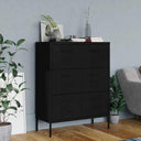 vidaXL Ladekast 80x35x101,5 cm staal olijfgroen