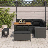 vidaXL Tuinbank Set 8 pcs Zwart poly rattan
